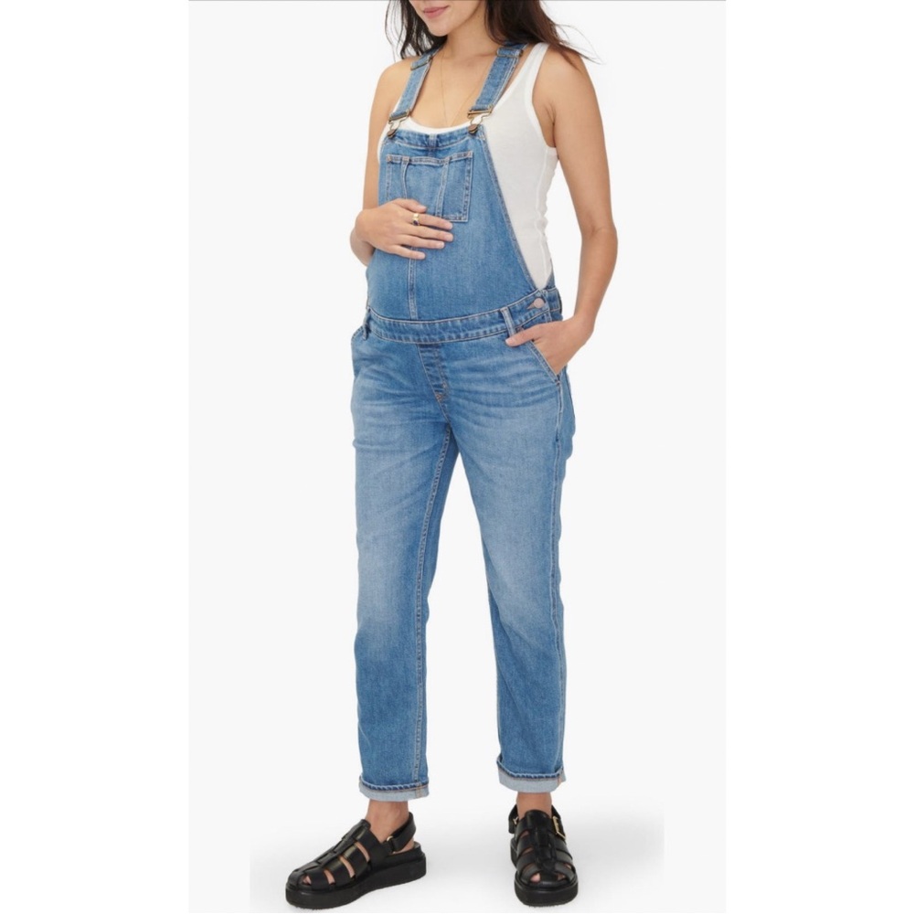 Hatch maternity denim overalls